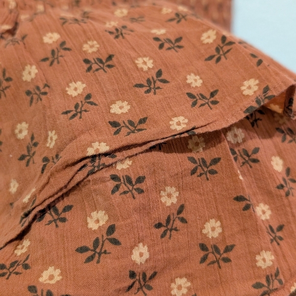 Madewell Smocked Waist Boho Cotton Mini Skirt - Picture 2 of 5